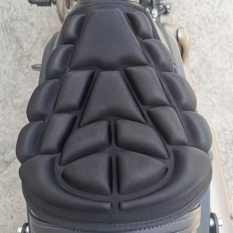 Bullhorn 3D Motorcycle Anti-Slip Wear-Resistant Seat Cushion, Universal Seat Cushion for Electric Motorcycles and Motorcycles, S