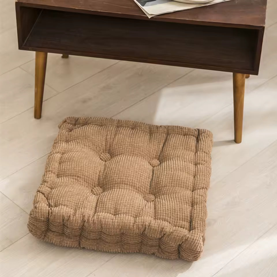 1 PC Degrees of Comfort Meditation Floor Pillow, Cushion，Square Large Pillows Seating for Adults, Tufted Thick Floor Cushion for