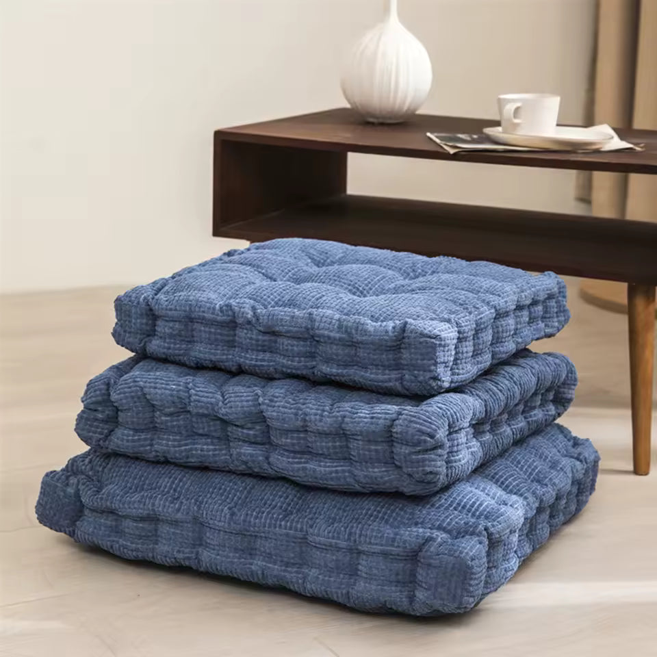 1 PC Degrees of Comfort Meditation Floor Pillow, Cushion，Square Large Pillows Seating for Adults, Tufted Thick Floor Cushion for