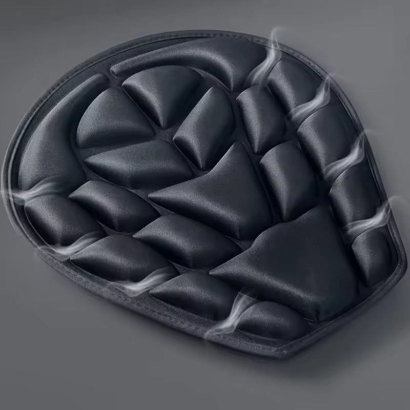 Bullhorn 3D Motorcycle Anti-Slip Wear-Resistant Seat Cushion, Universal Seat Cushion for Electric Motorcycles and Motorcycles, S