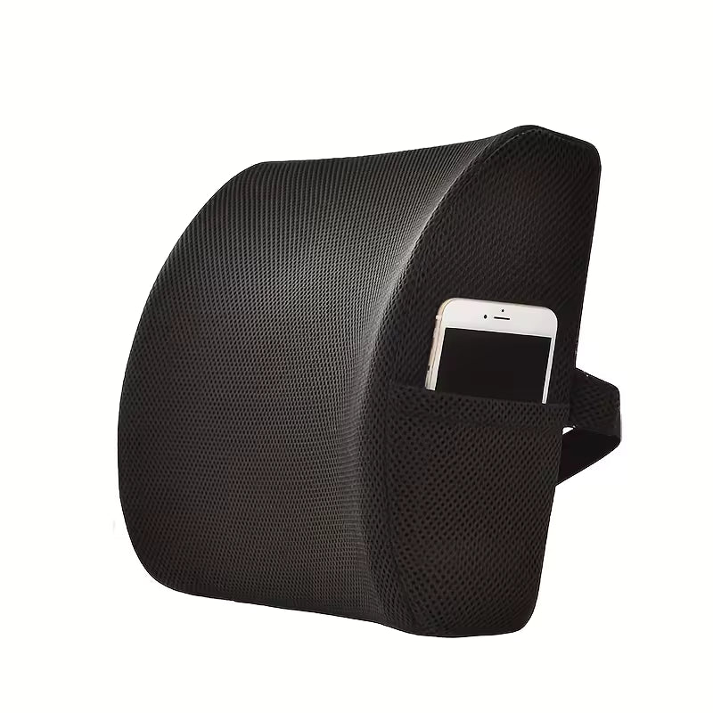 Everlasting Comfort Lumbar Support Pillow for Office Chair - Memory Foam Back Cushion for Chair, Car, Couch - Lumbar Pillow Prom