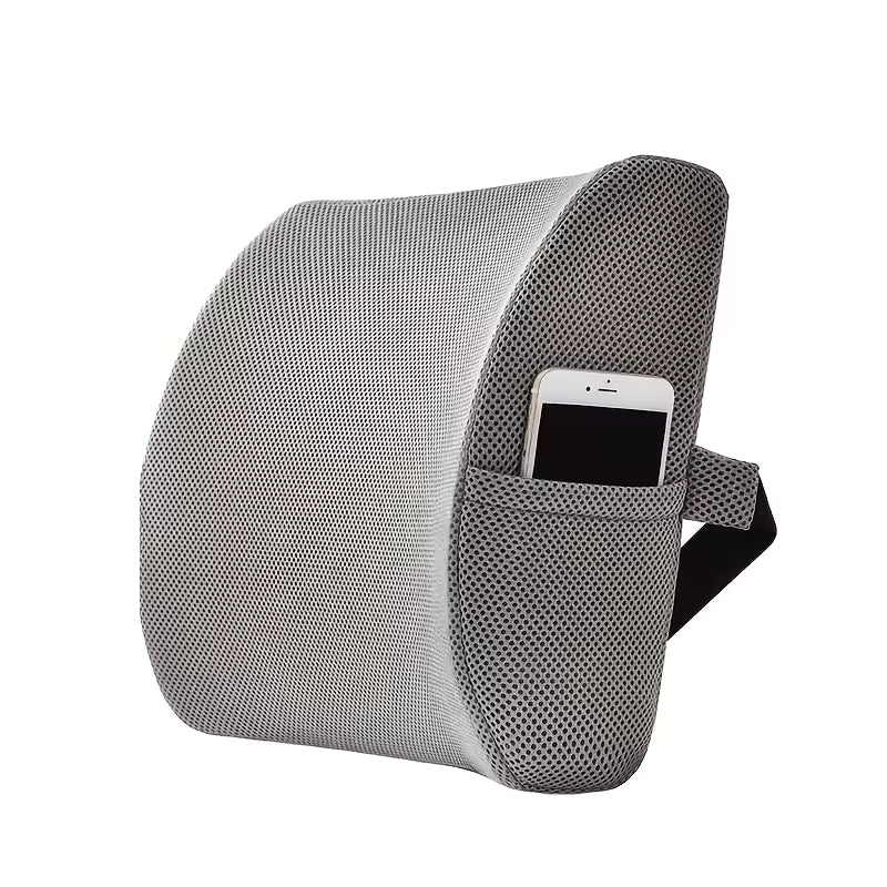 Everlasting Comfort Lumbar Support Pillow for Office Chair - Memory Foam Back Cushion for Chair, Car, Couch - Lumbar Pillow Prom