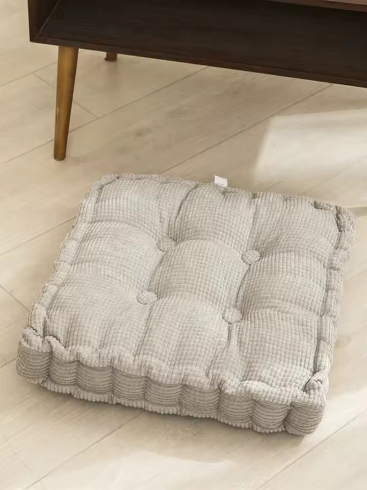 1 PC Degrees of Comfort Meditation Floor Pillow, Cushion，Square Large Pillows Seating for Adults, Tufted Thick Floor Cushion for