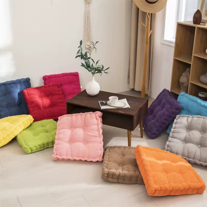 1 PC Degrees of Comfort Meditation Floor Pillow, Cushion，Square Large Pillows Seating for Adults, Tufted Thick Floor Cushion for